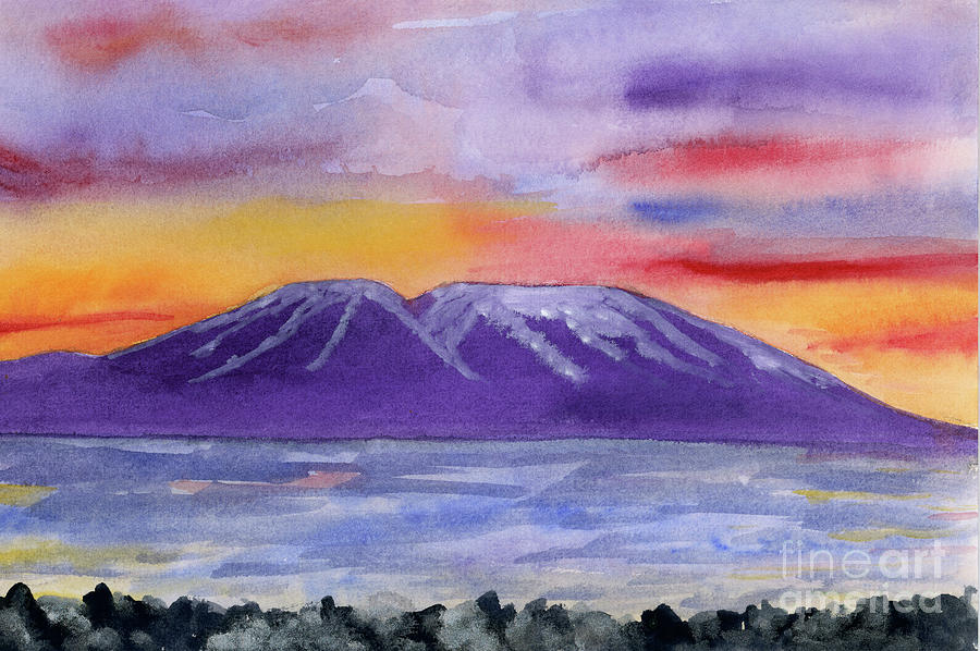 Susitna Sunset Painting by Julie Greene-Graham