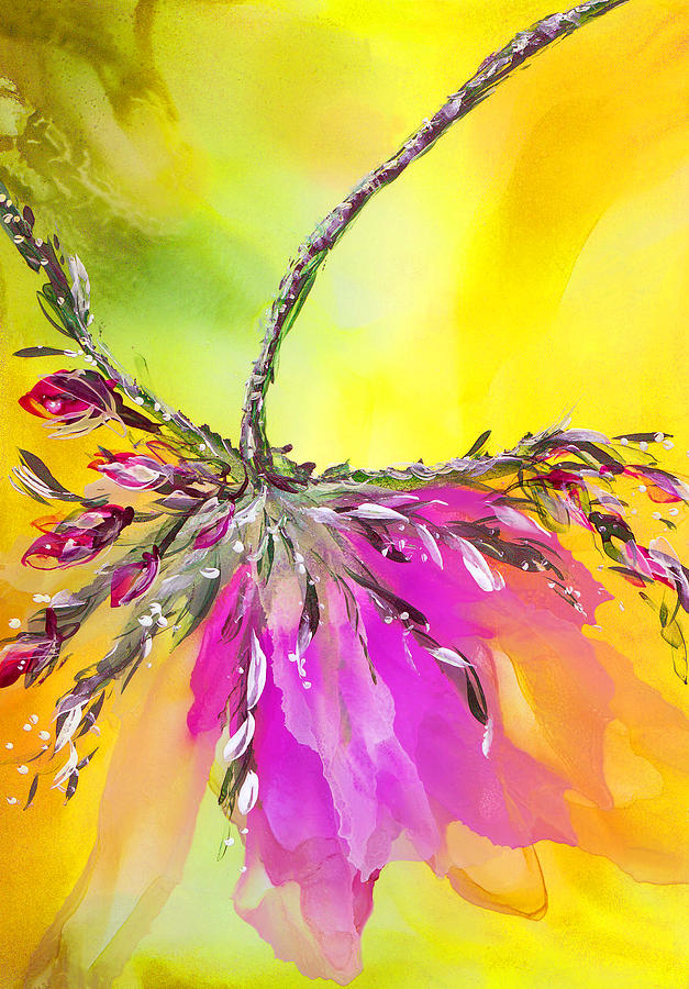Suspended Bloom No.1 Painting by Kimberly Deene Langlois
