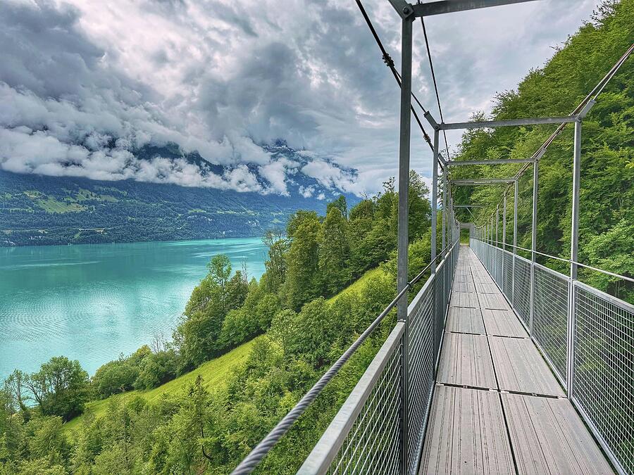 Suspended Bridge Panorama in Leissigen Photograph by Monika Salvan Suspended Bridge Panorama in Leissigen Photograph by Monika Salvan