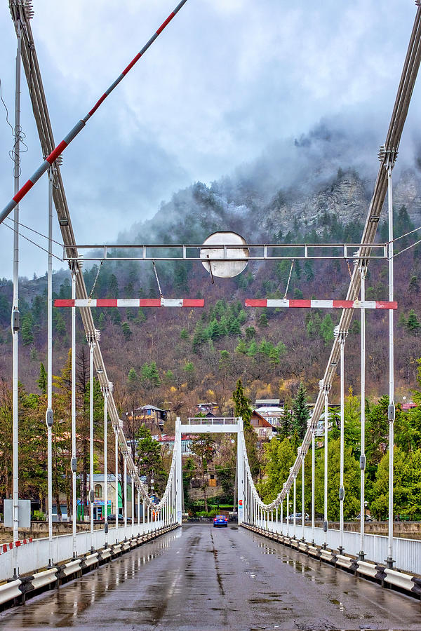 Suspension bridge over the Kura River  Photograph by Fabrizio Troiani