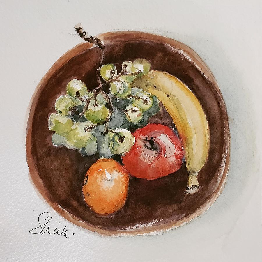 Sustenance in a Wooden Bowl Painting by Sheila Romard