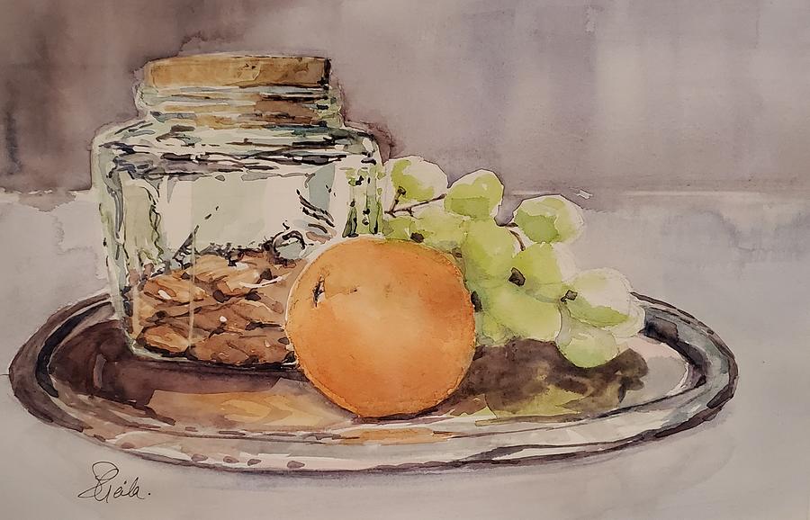 Sustenance on a Silver Platter Painting by Sheila Romard