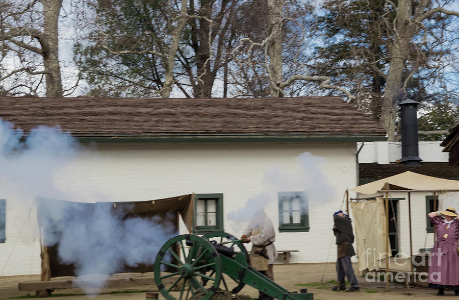 Sutters Fort Cannon Fire Photograph by Suzanne Luft