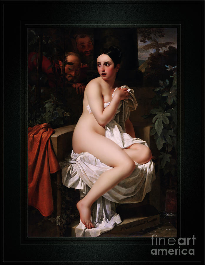 Suzanna en de Ouderlingen by Pierre van Hanselaere Remastered Xzendor7 Classical Fine Art Reproducti Painting by Rolando Burbon Suzanna en de Ouderlingen by Pierre van Hanselaere Remastered Xzendor7 Classical Fine Art Reproducti Painting by Rolando Burbon