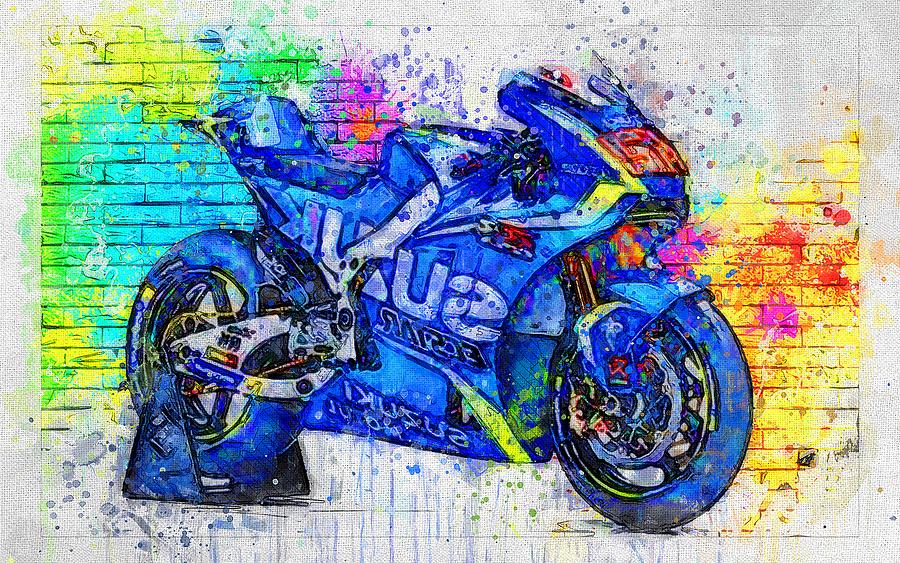 Suzuki GSX R 1000 2017 ecstar motogp superbike Drawing by Leonardo ...