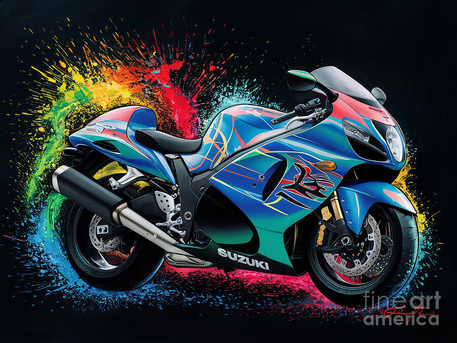 Suzuki Gsx1300R Hayabusa 2018 Bikes Superbikes Japanese Motorcycle colors  by Ola Kunde