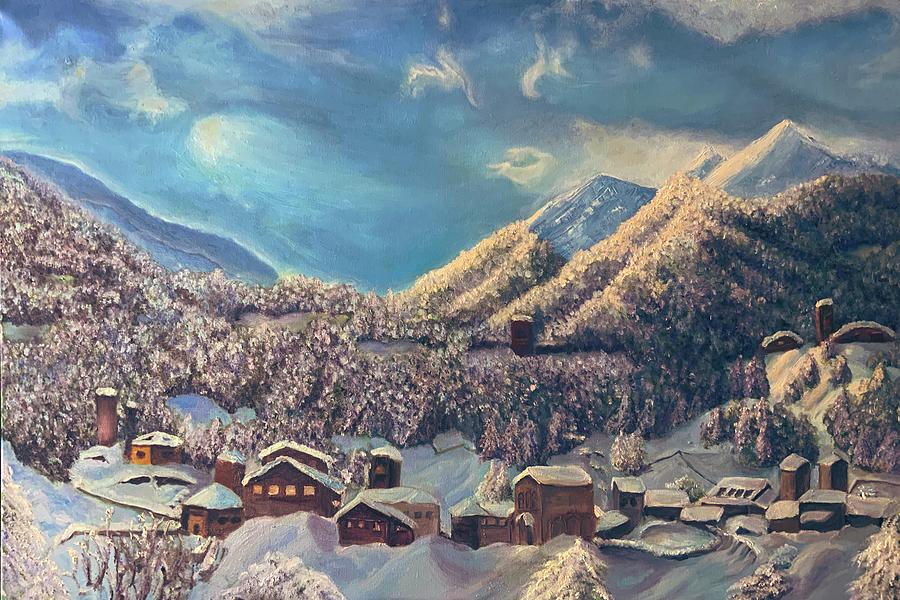 Svaneti Painting by Medea Ioseliani