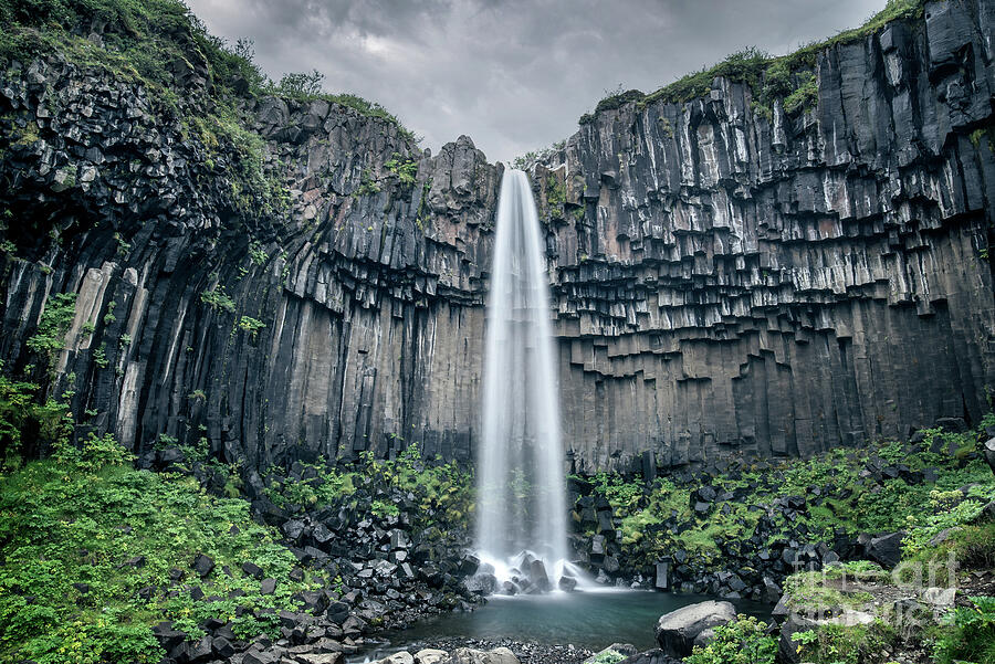 Svartifoss scenic waterfall, Iceland Photograph by Delphimages Photo Creations