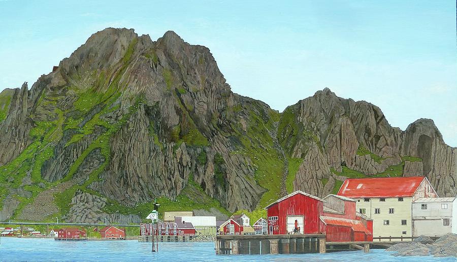 Svolvaer, Lofoten  Painting by Sam Hall