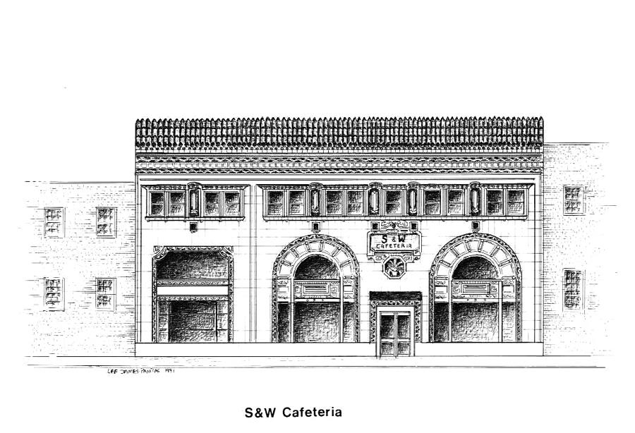SW Cafeteria Building Drawing by Lee Pantas