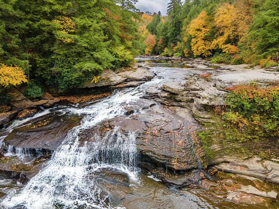 Swallow Falls in Fall 1 Photograph by Rich Isaacman