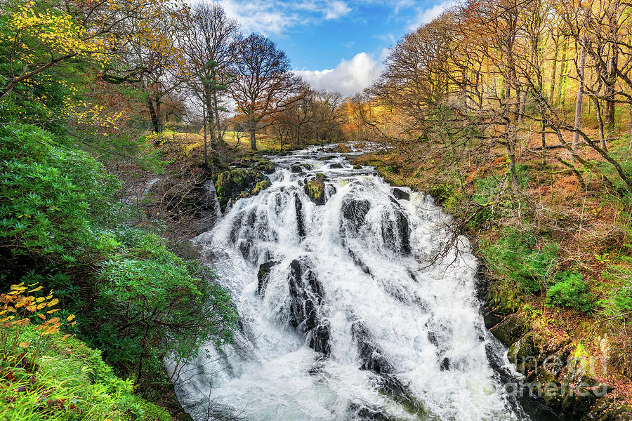 Fall Photograph - Swallow Falls Snowdonia Wales by Adrian Evans
