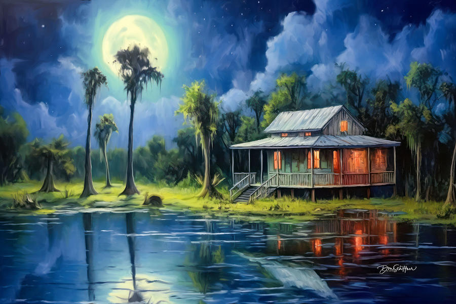 Swamp Cabin Digital Art by Don Schiffner