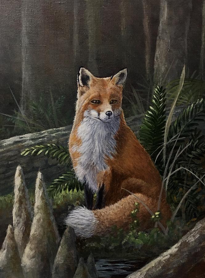 Swamp Fox Painting by Terry Smith Studio | Pixels