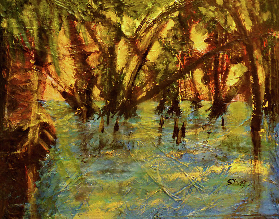 Swamp Gold Painting by Sharon Williams Eng