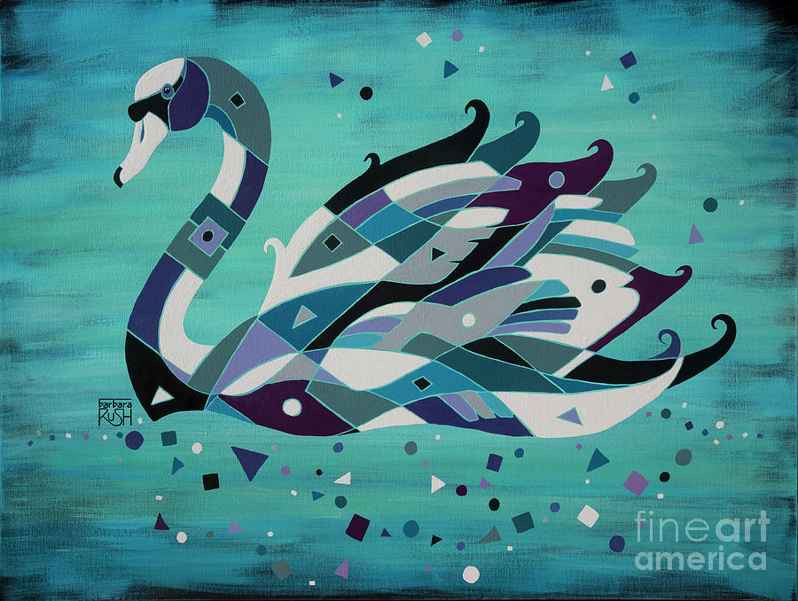 Swan - Infused with Grace Painting by Barbara Rush