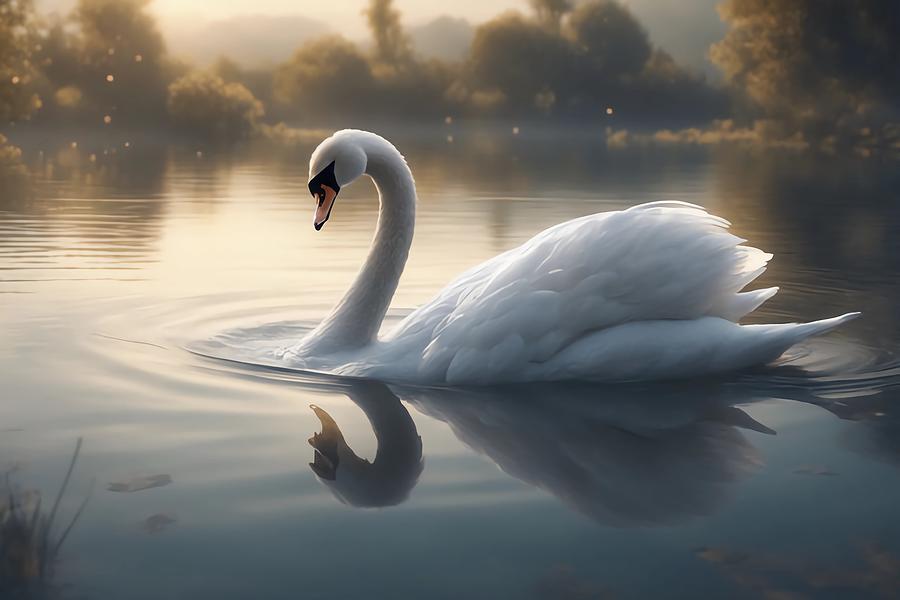 SWAN LAKE 10 ai Digital Art by Dreamz - - Fine Art America