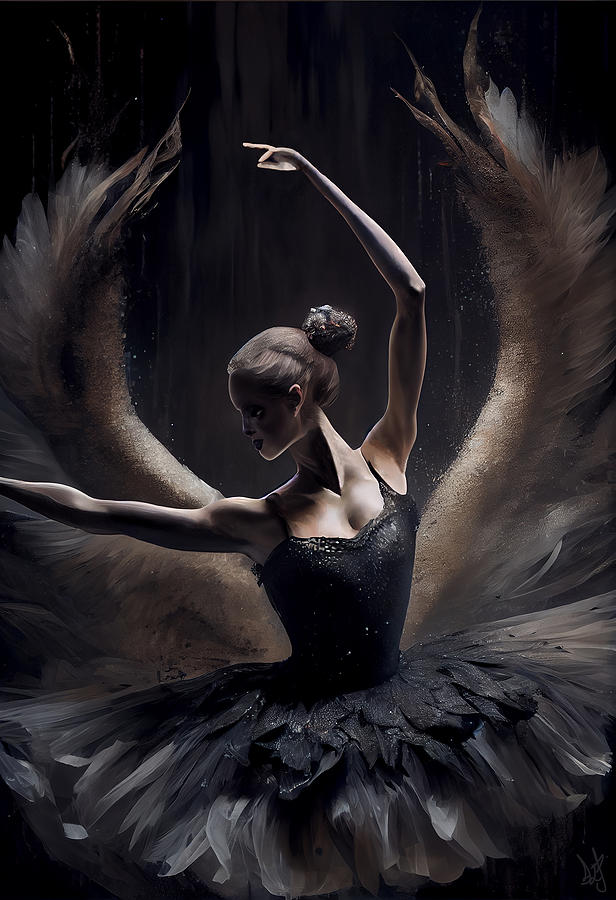 Swan Lake Black Swan Digital Art by Jackson Parrish