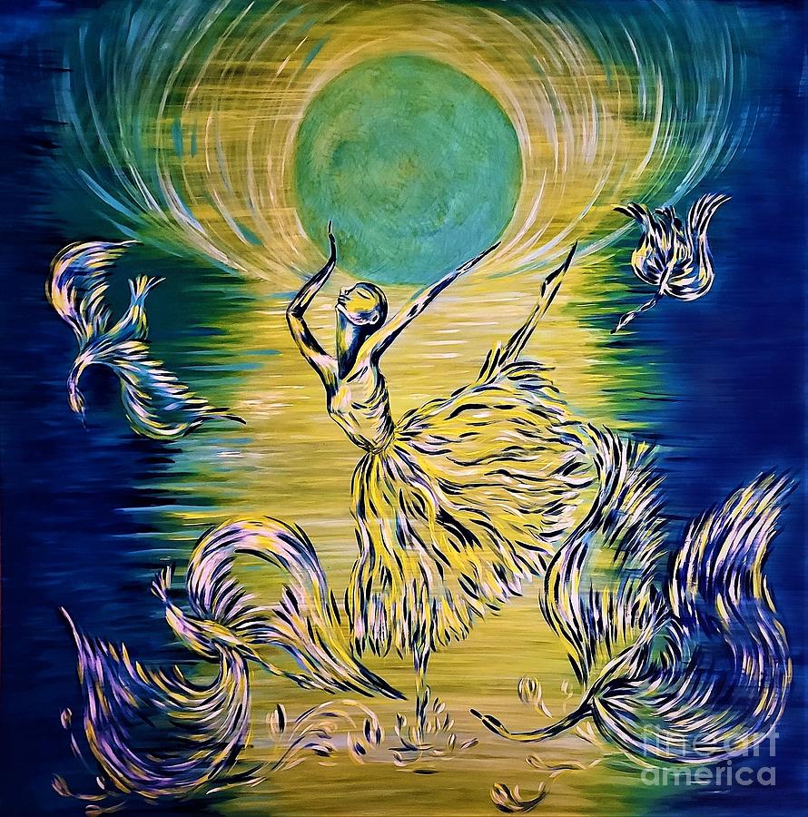 Swan Lake Painting by Tatyana Shvartsakh