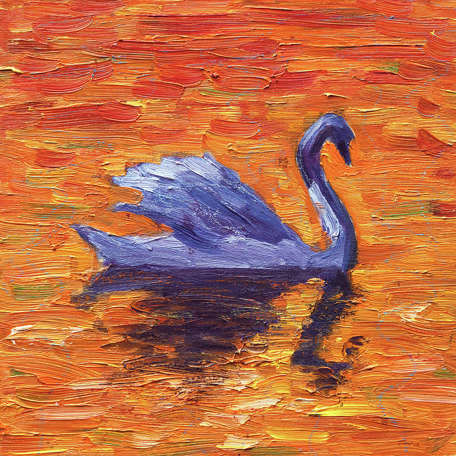 Swan Painting by Maria Meester