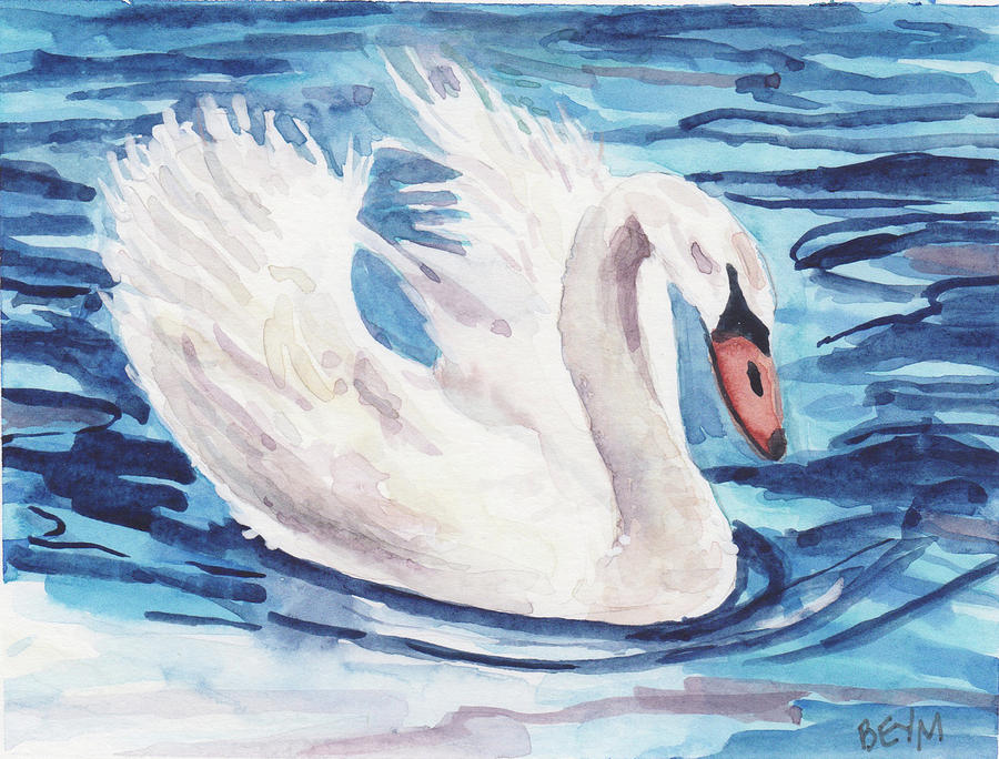 Swan song Painting by Clara Sue Beym