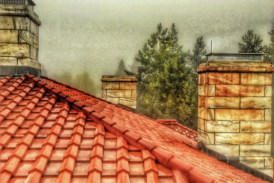 Swannanoa Roof on a Rainy Day Photograph by Anthony M Davis