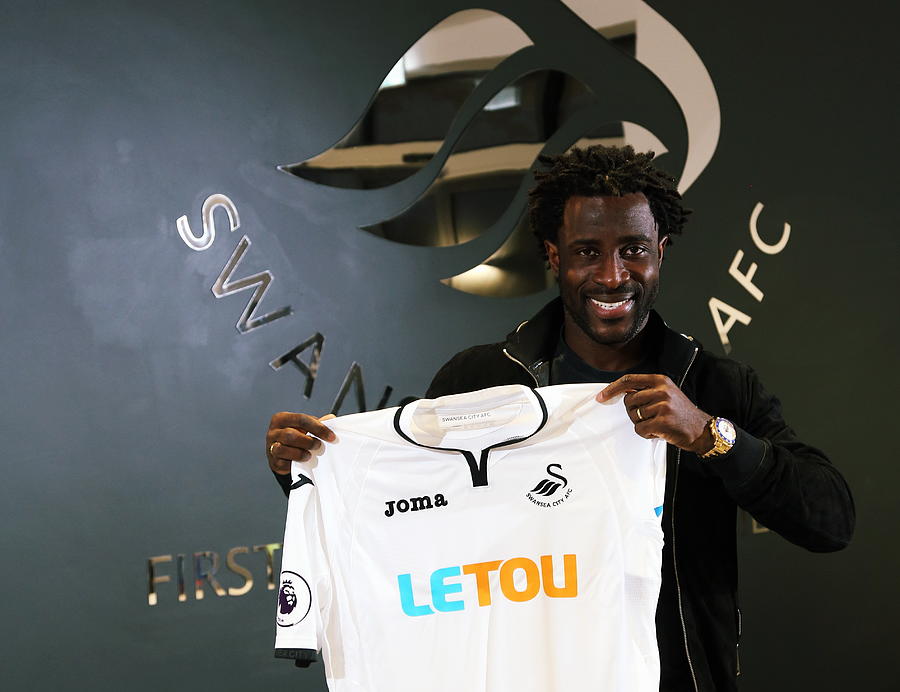 Swansea City Unveil New Signing Wilfried Bony Photograph by Athena Pictures