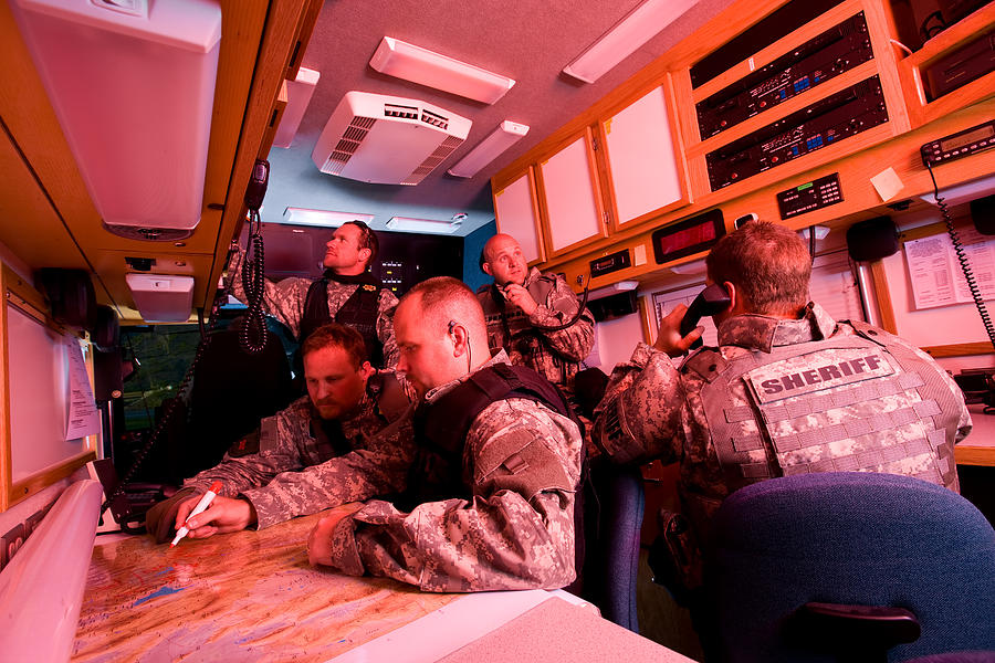 SWAT Team Inside Command Vehicle Photograph by Avid_creative