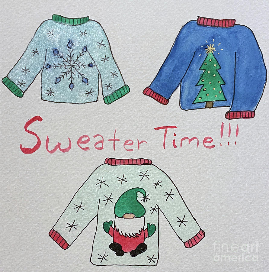 Sweater Time  Mixed Media by Lisa Neuman