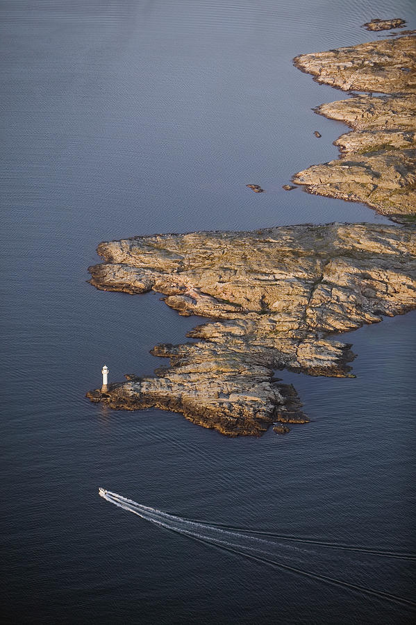 Sweden, Bohuslan, aerial view of sea and rocks Photograph by Roine Magnusson