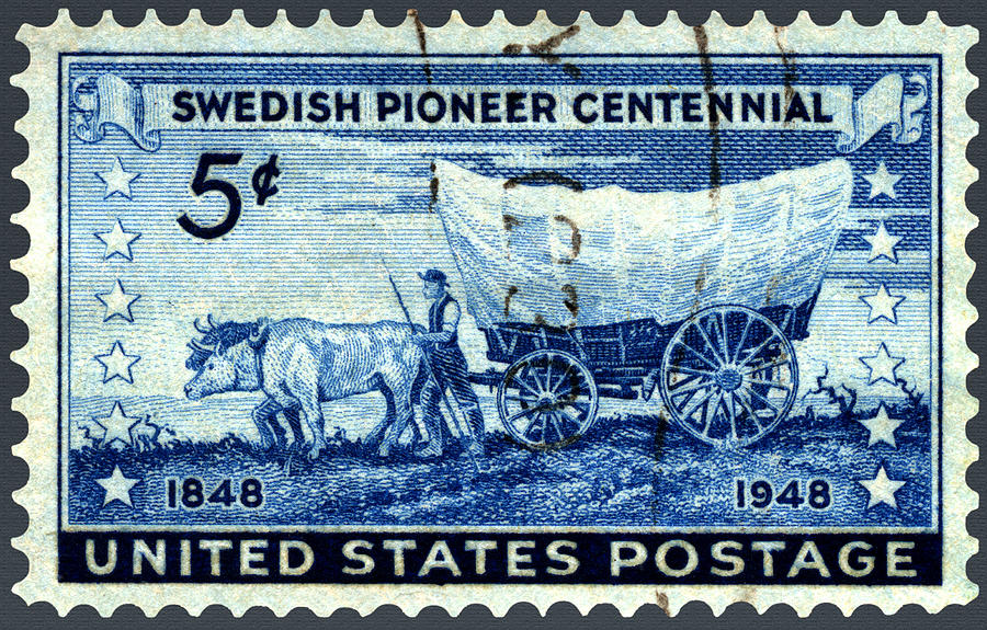 Swedish Pioneer Centennial Postage Stamp Pioneer stamp Photograph by Phil Cardamone