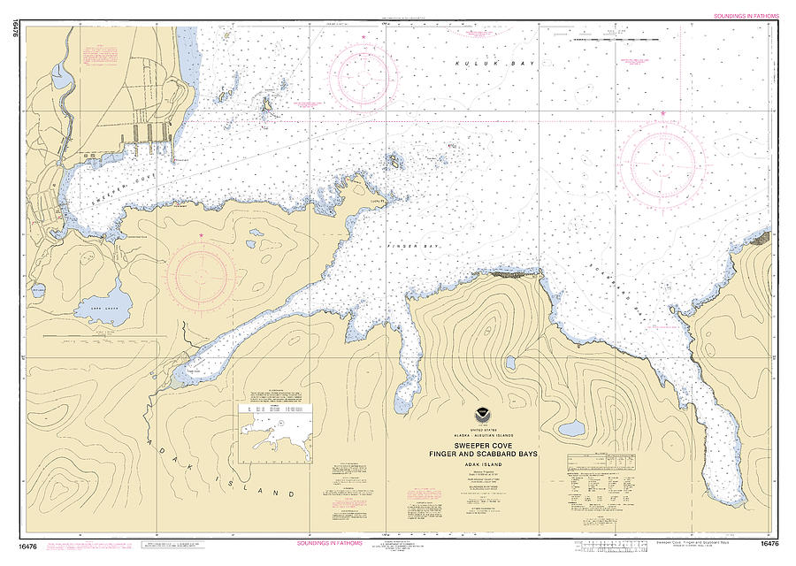 Sweeper Cove Finger And Scabbard Bays Adak Island Alaska, Noaa Chart ...