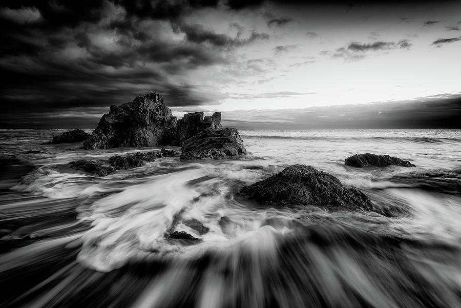 Sweeping Tides Black and White Photograph by Rick Berk - Fine Art America