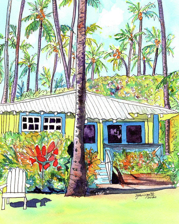 Sweet Aloha Cottage Painting by Marionette Taboniar