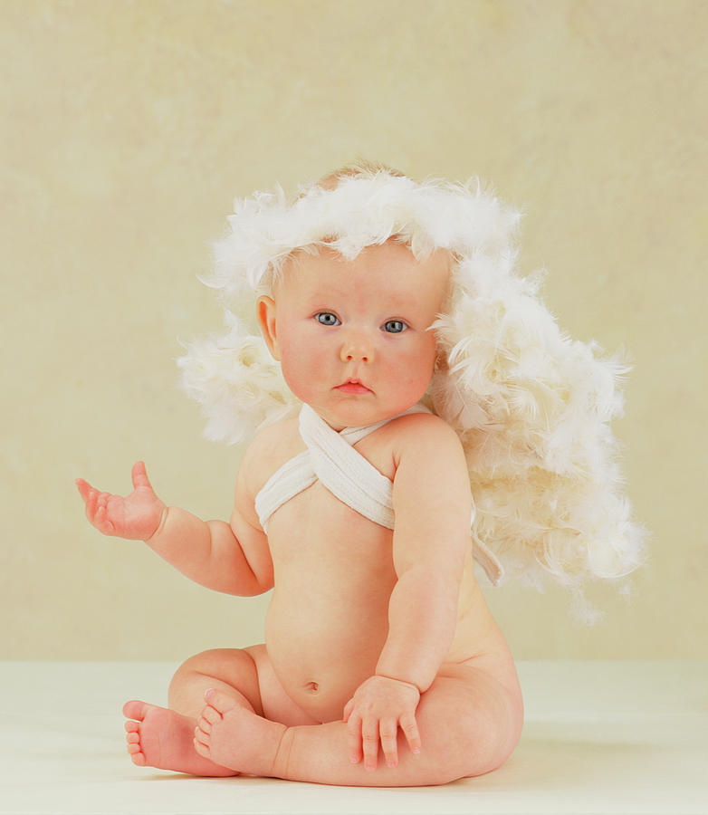 Feather Photograph - Sweet Angel by Anne Geddes