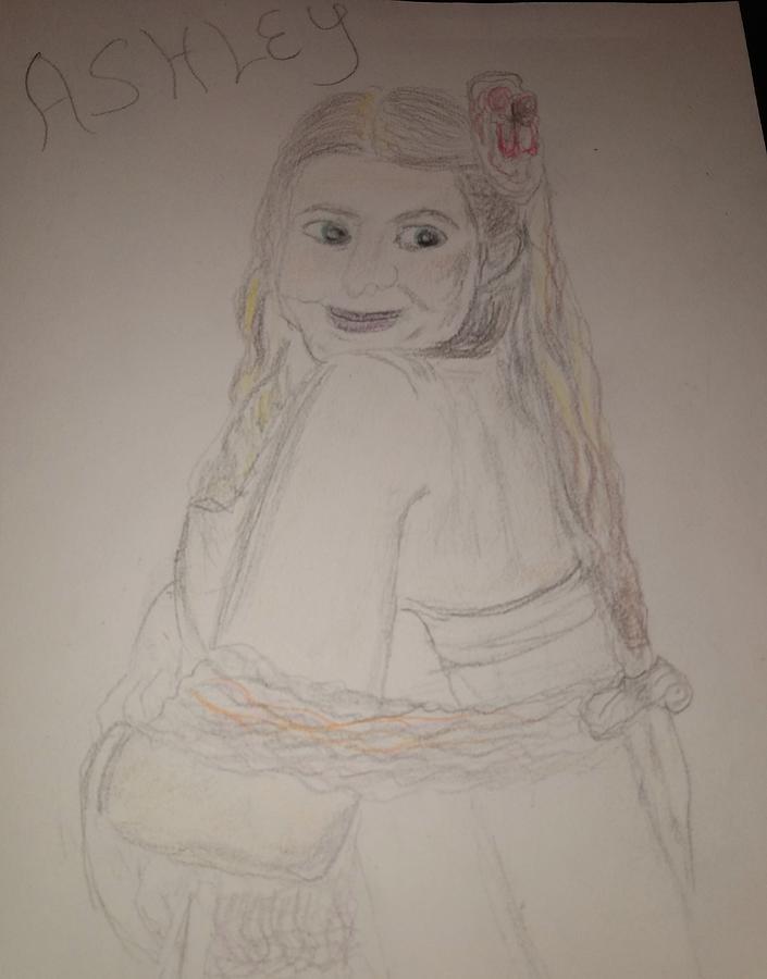 Sweet Ashley Drawing by Suzanne Berthier