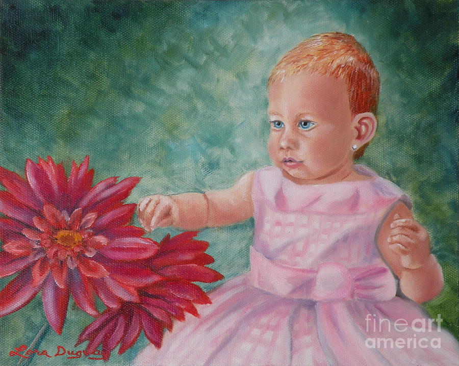 Sweet Baby Samantha Painting by Lora Duguay