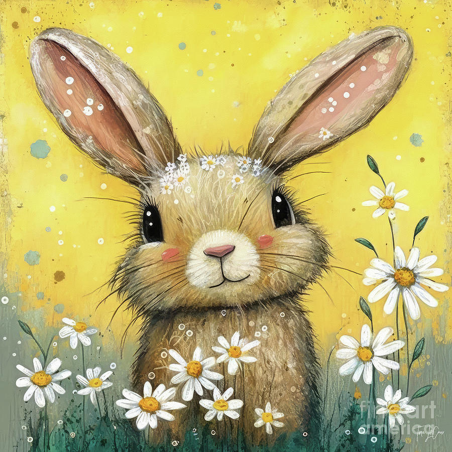 Sweet Bella Bunny Painting by Tina LeCour