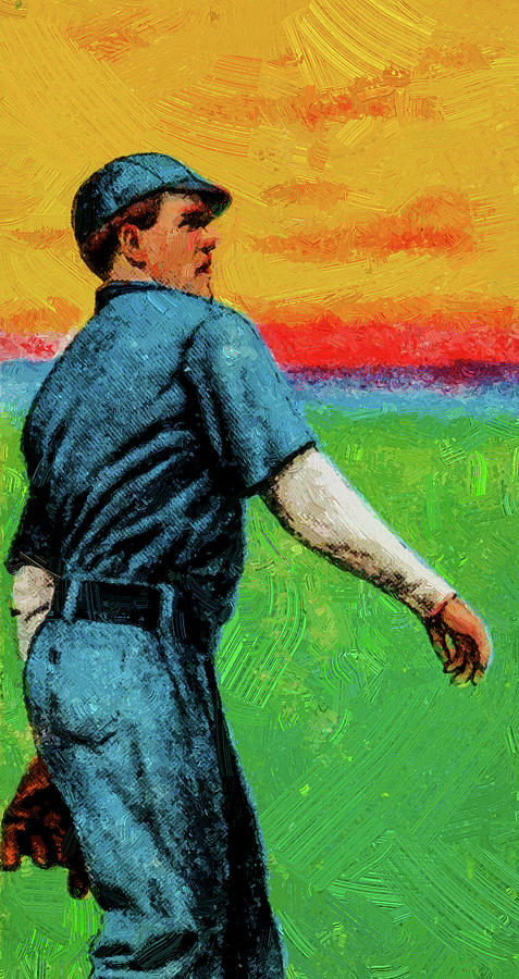 Sweet Caporal Bob Ewing Baseball Game Cards Oil Painting Painting