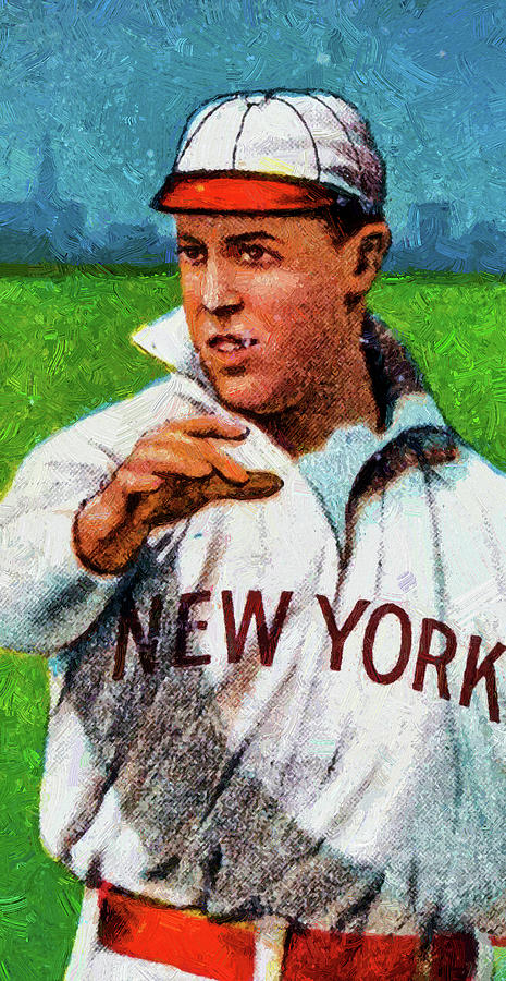 Sweet Caporal Joe Lake New York Baseball Game Cards Oil Painting Painting