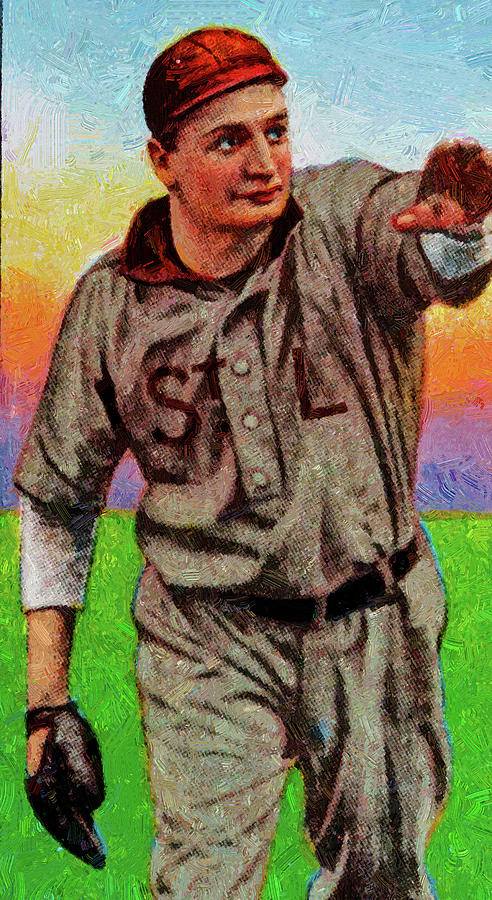 Sweet Caporal Rube Waddell Throwing Baseball Game Cards Oil Painting Painting