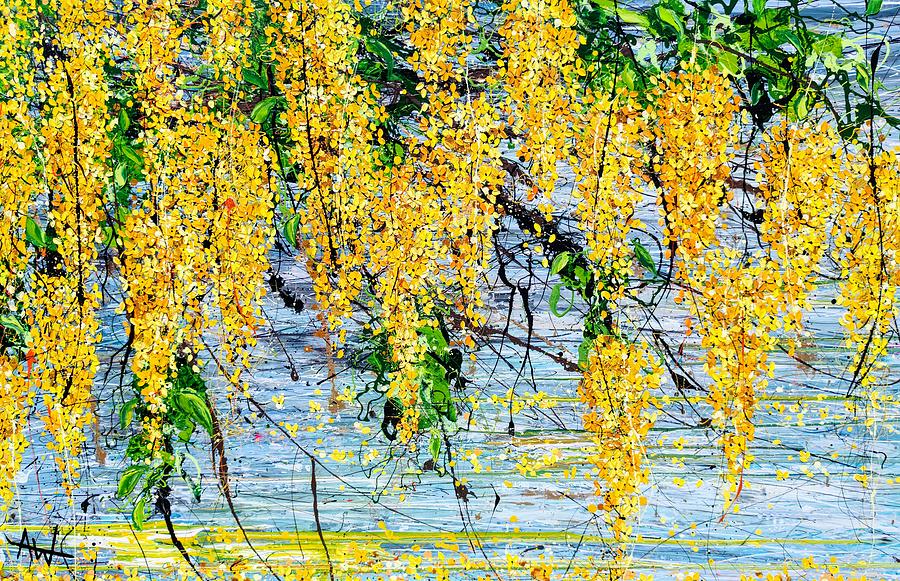 Sweet Cassia Painting by Angie Wright