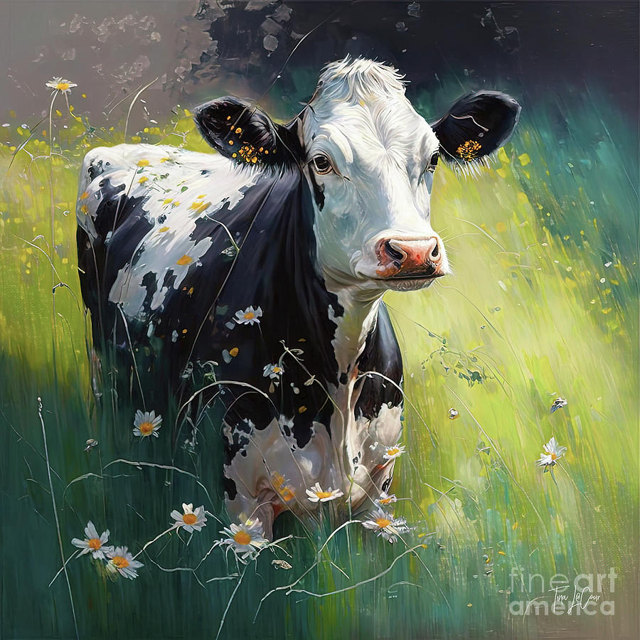  Sweet Country Cow One Painting by Tina LeCour