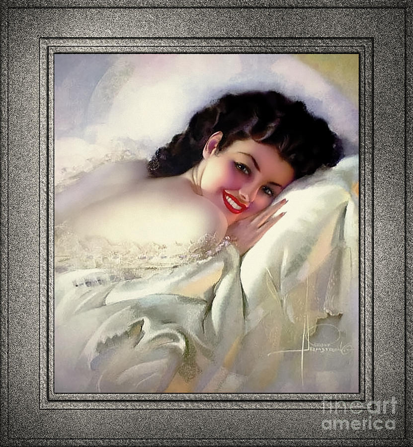 Sweet Dreams by Rolf Armstrong Classic Xzendor7 Old Masters Reproductions Painting by Rolando Burbon