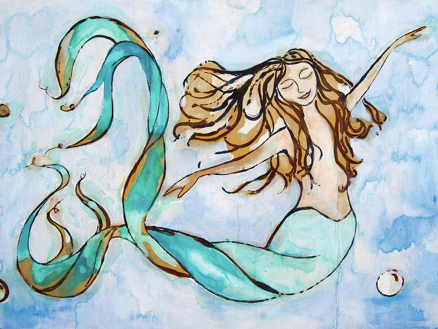 Sweet Dreams - Mermaid Mixed Media by Tamara Kapan | Fine Art America