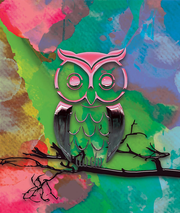 Sweet Dreams Owl Mixed Media by Marvin Blaine