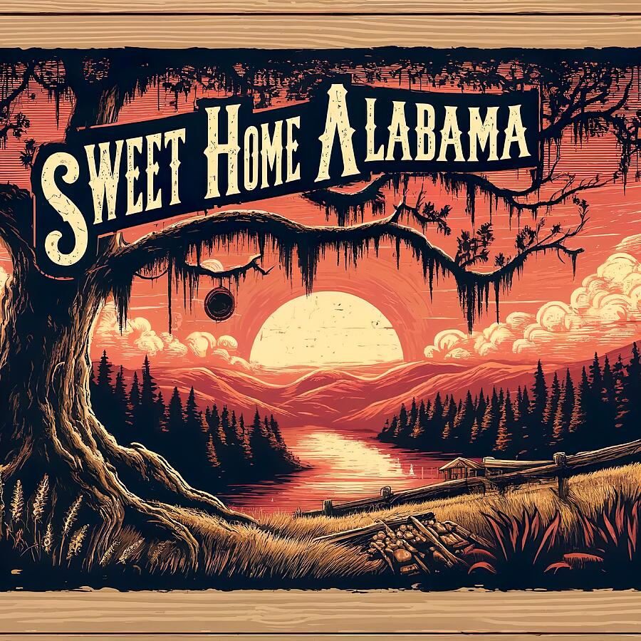 Forrest Gump Digital Art - Sweet Home Alabama by Retro Movie Posters Forrest Gump Digital Art - Sweet Home Alabama by Retro Movie Posters