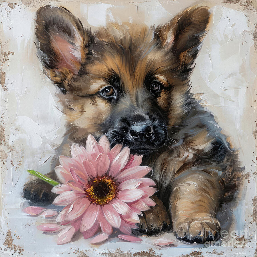 Dog Painting - Sweet Kiki by Tina LeCour