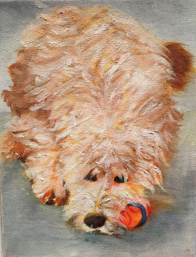 Sweet Lily and her Ball Painting by Juliette Becker