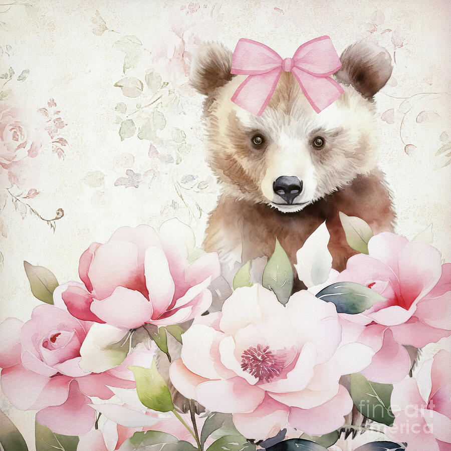 Sweet Little Bear Painting by Tina LeCour Sweet Little Bear Painting by Tina LeCour